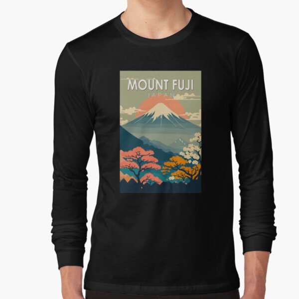 Mount Fuji Japan Travel Art Vintage