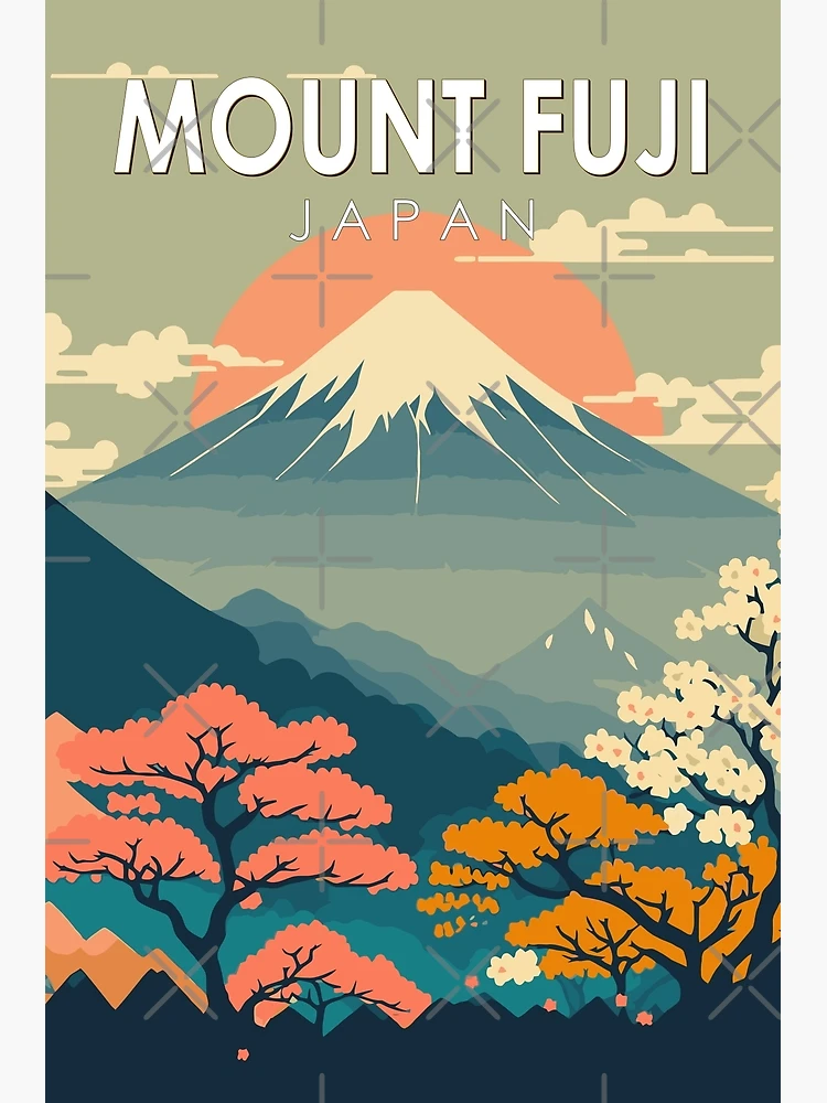 Tableau/ affiche du Mont Fuji Japon - LEONARD DIJON