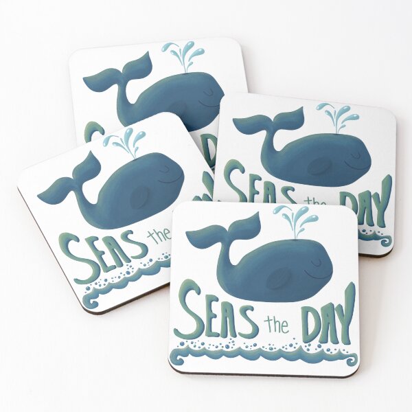 Item preview, Seas the Day Cute Whale designed and sold by SurfPixieArt.
