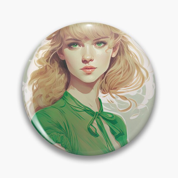 Item preview, Young Woman with Blonde Hair and Green Eyes designed and sold by T-Shirt-Depot.