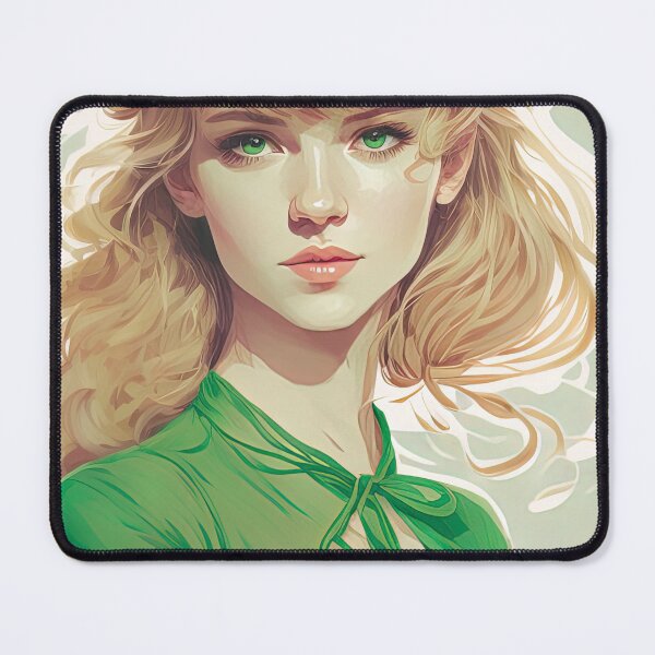 Item preview, Young Woman with Blonde Hair and Green Eyes designed and sold by T-Shirt-Depot.