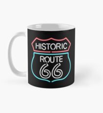 Historic Route 66 Vintage Retro Style Neon Sign Classic Mug