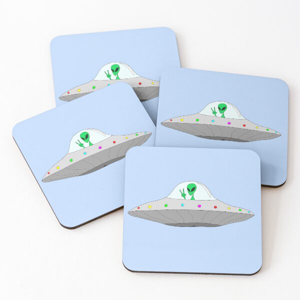 Item preview, flying saucer peace alien designed and sold by myacideyes.