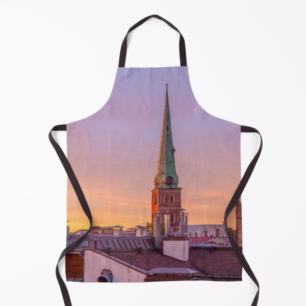 Item preview, Historic Rooftops, Steeple, at Sunset with Colorful Sky designed and sold by SafariByMarisa.