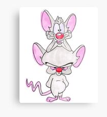 Pinky and The Brain Metal Print