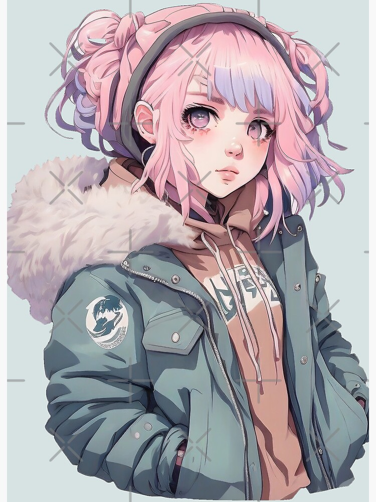 Premium Photo | An anime girl with short hair wearing winter clothes cartoon