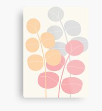 Pastel Leaves Metal Print