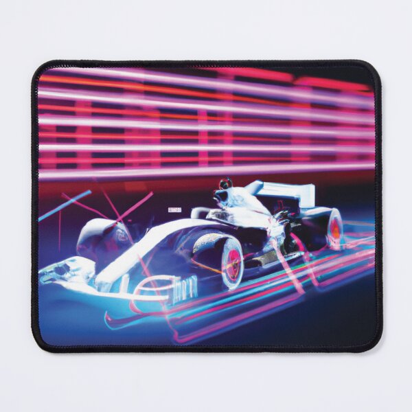 Item preview, Formula 1 racecar driving on a neon road designed and sold by MyViceShop.