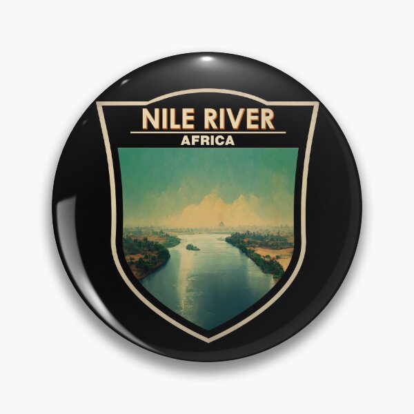 Item preview, Nile River Africa Badge Watercolor designed and sold by KrisSidDesigns.