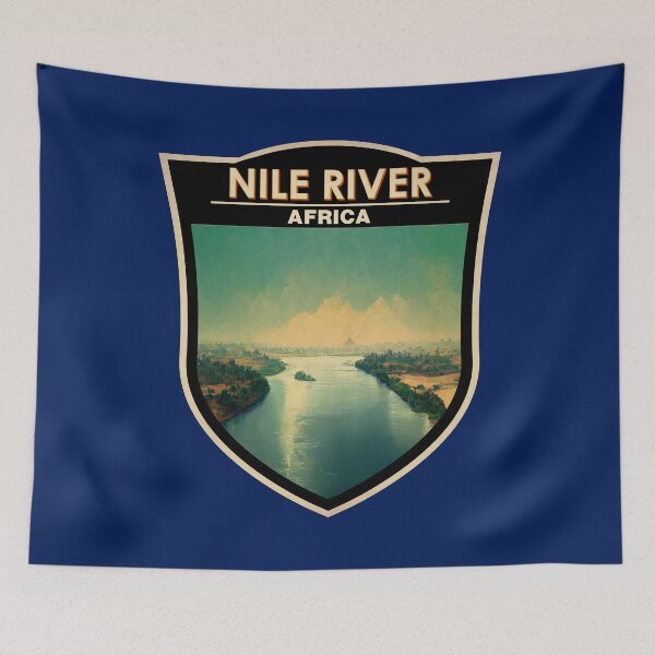 Item preview, Nile River Africa Badge Watercolor designed and sold by KrisSidDesigns.