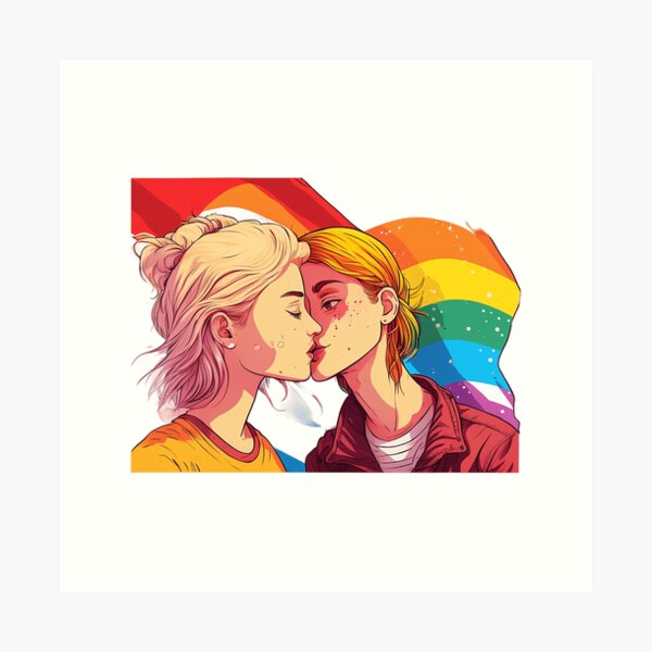 Lesbian Girlfriend Romantic Gift Custom Drawing Couple 