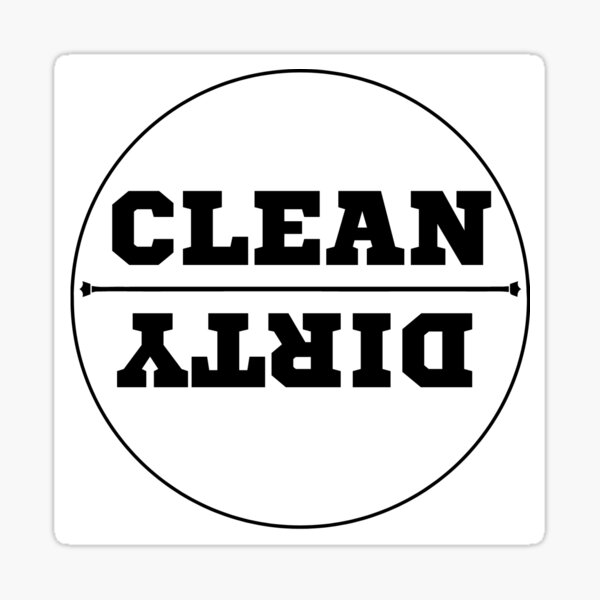 Dishwasher Magnet Clean Dirty Sign - 3 Inch Round Black & White  Refrigerator Magnets - Funny Housewarming Gifts - Suitable for All  Dishwashers! 