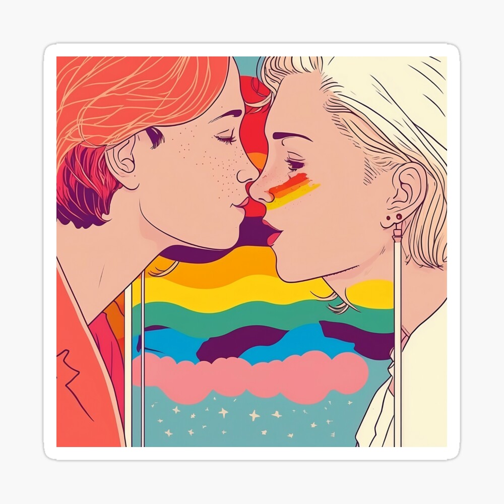 Young Lesbian Couple kissing