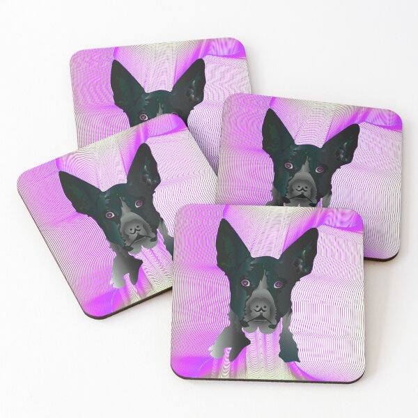 Item preview, A dog's head emerging from the colored lines designed and sold by Bigrow.