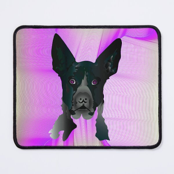 Item preview, A dog's head emerging from the colored lines designed and sold by Bigrow.