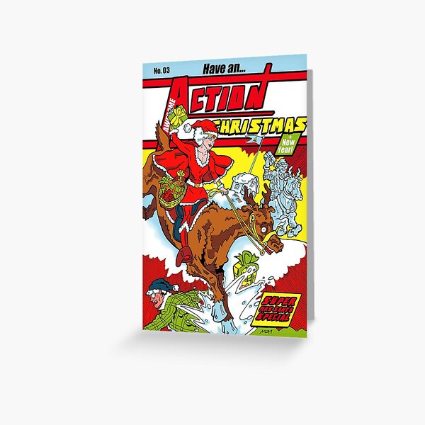 Action Christmas - Wonder Santa! Greeting Card