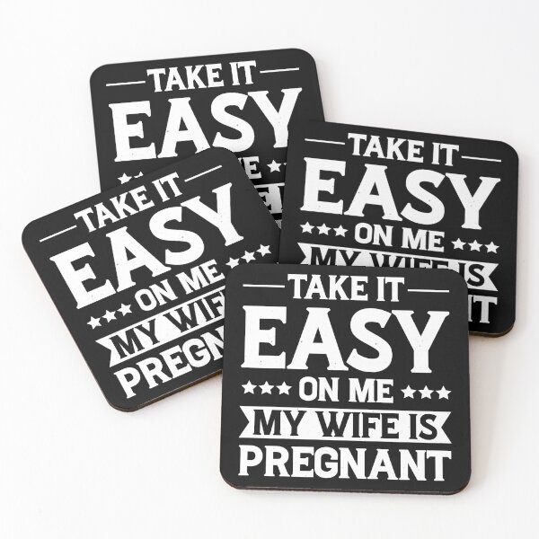 Item preview, Take It Easy On Me My Wife Is Pregnant Retro Design - Funny Pregnancy Announcement Vintage designed and sold by naworas.