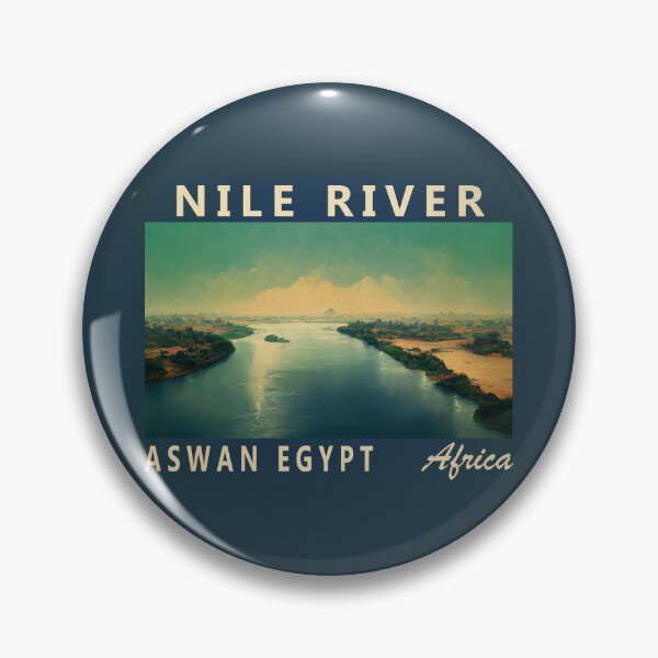 Item preview, Nile River Aswan Africa Watercolor Vintage designed and sold by KrisSidDesigns.