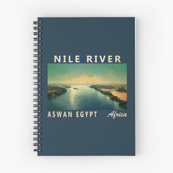Item preview, Nile River Aswan Africa Watercolor Vintage designed and sold by KrisSidDesigns.