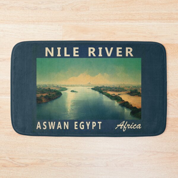 Item preview, Nile River Aswan Africa Watercolor Vintage designed and sold by KrisSidDesigns.