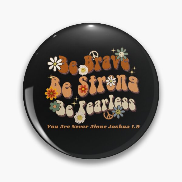 Item preview, Be Strong Be Brave Be Fearless You Are Never Alone Joshua 1.9 -  Cream And Beige Retro designed and sold by elisarasada.