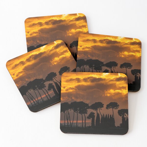 Item preview, Pine trees in evening silhouette  designed and sold by AndrewJonesFoto.