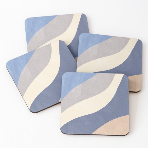 Item preview, Blue and beige minimalistic waves. Modern abstract lines.  designed and sold by arsiart.
