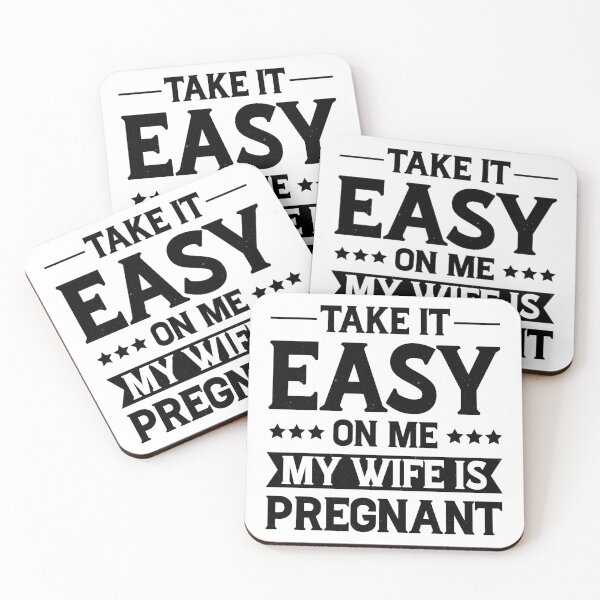 Item preview, Take It Easy On Me My Wife Is Pregnant Vintage Design - Funny Pregnancy Announcement Retro designed and sold by naworas.