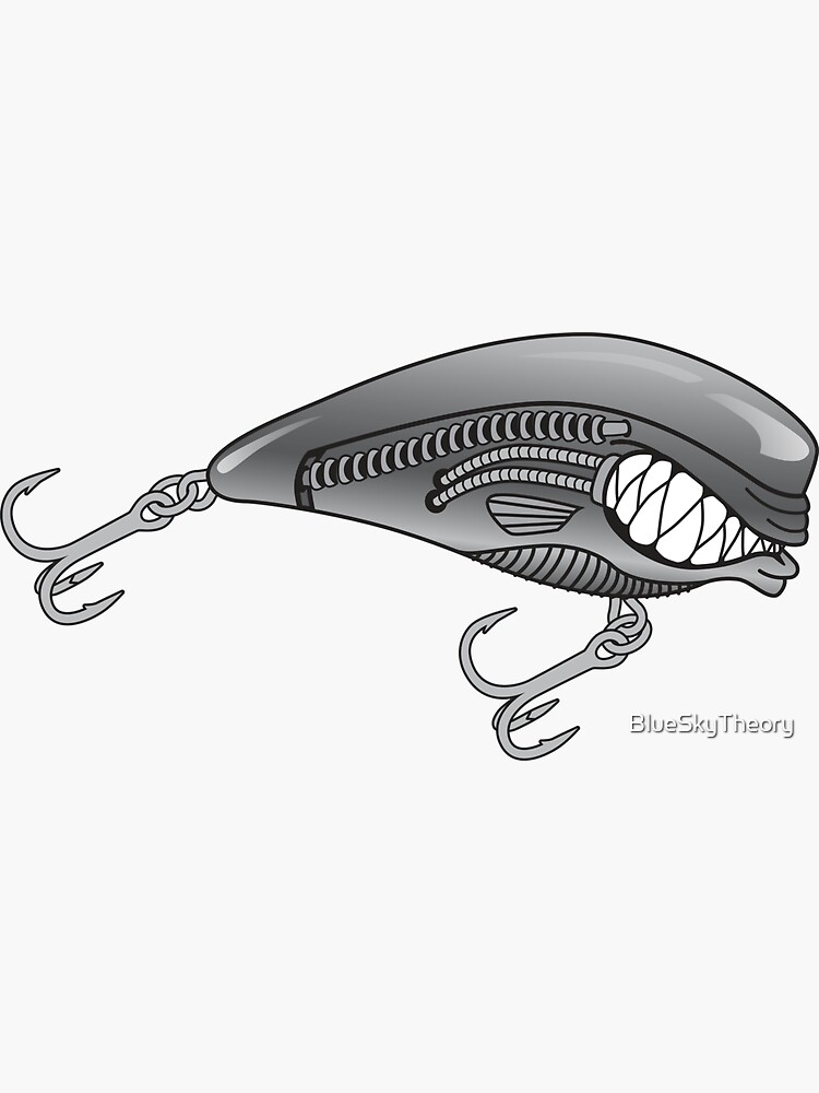 Alien Menacing Creature - Fantasy Fishing Lure Sticker Sticker for Sale by  BlueSkyTheory
