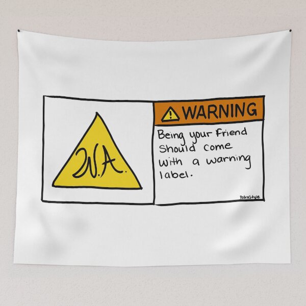 Item preview, Friends of the Addams Warning Label I Halloween designed and sold by PedroStyle.