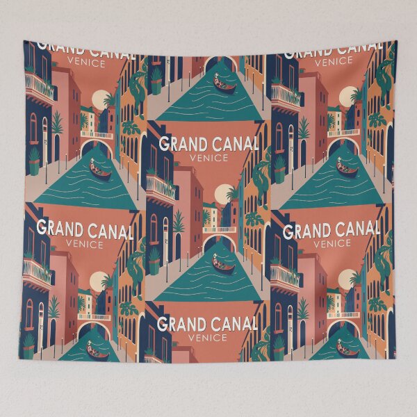 Item preview, Grand Canal Venice Travel Art Vintage designed and sold by KrisSidDesigns.