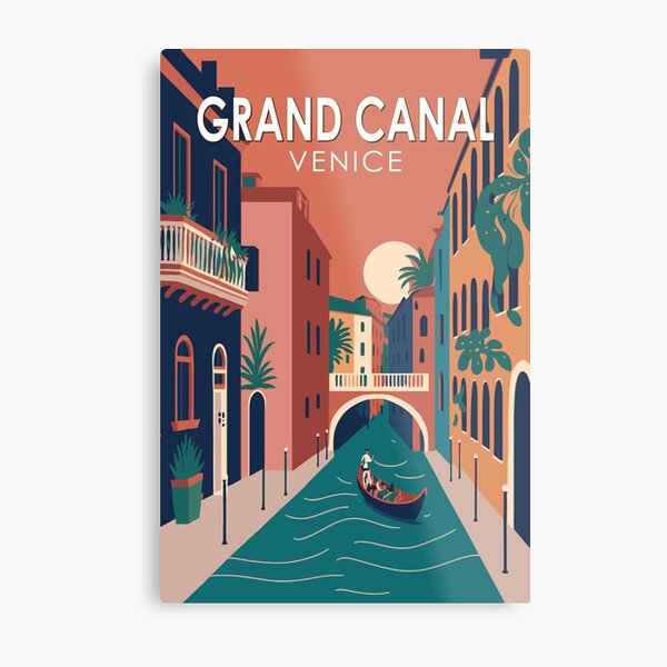 Item preview, Grand Canal Venice Travel Art Vintage designed and sold by KrisSidDesigns.