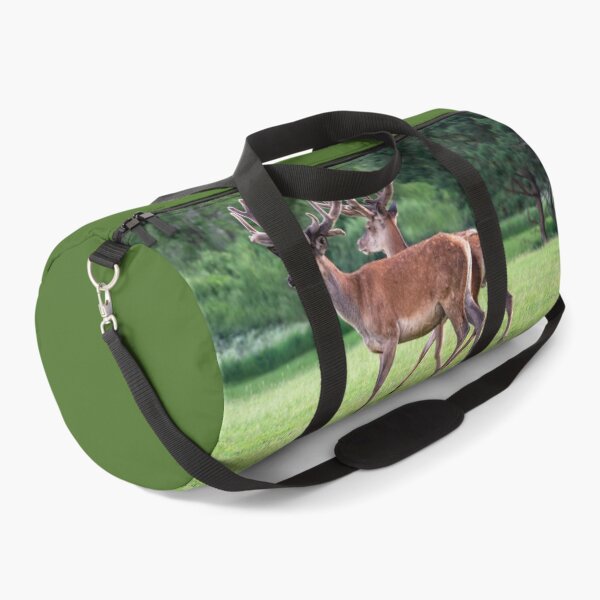 Item preview, A majestic red deer grazing in a meadow in summer designed and sold by AlbertMi.