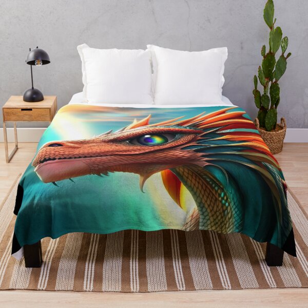 Item preview, Red Dragon with Rainbow Eyes designed and sold by dragynrain.