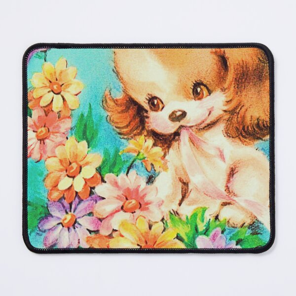 Item preview, Vintage Retro Kawaii Kitsch Puppy Dog Valentine's Day Spring Easter designed and sold by knickeryknackry.