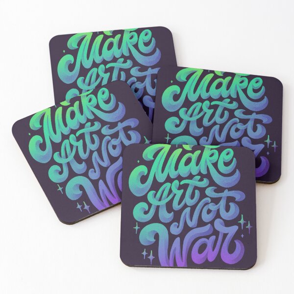 Item preview, Make art not war / Lettering designed and sold by TinyQueenArt.
