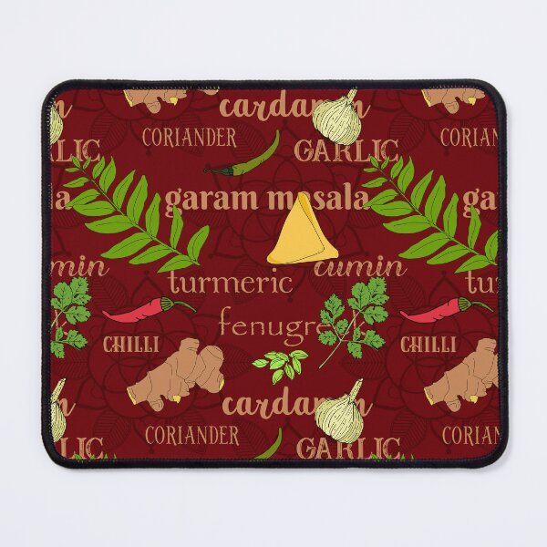 Item preview, Indian Food and Spices Pattern designed and sold by HotHibiscus.