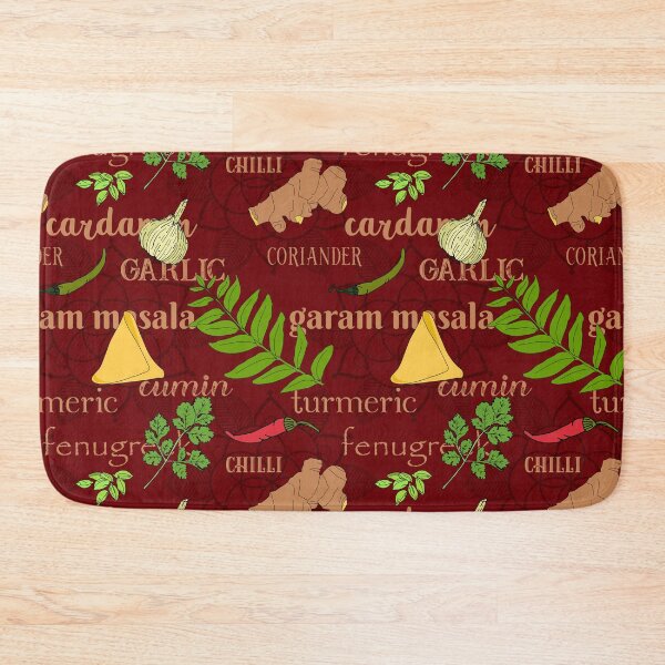 Item preview, Indian Food and Spices Pattern designed and sold by HotHibiscus.