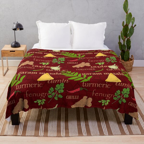 Item preview, Indian Food and Spices Pattern designed and sold by HotHibiscus.