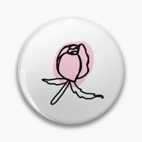 Item preview, Arte de línea de flor rosa en fondo rosa designed and sold by ClassicalFrenzy.