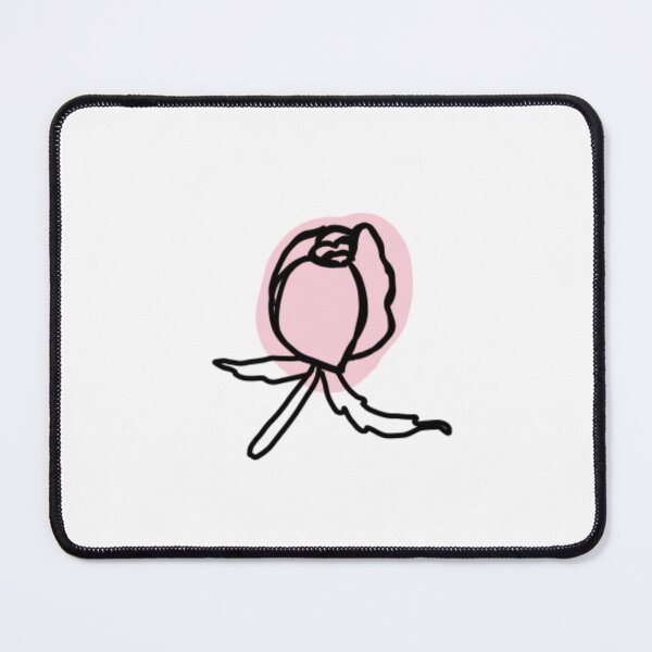 Aperçu de l'œuvre Dessin au trait fleur rose sur fond rose créée et vendue par ClassicalFrenzy.