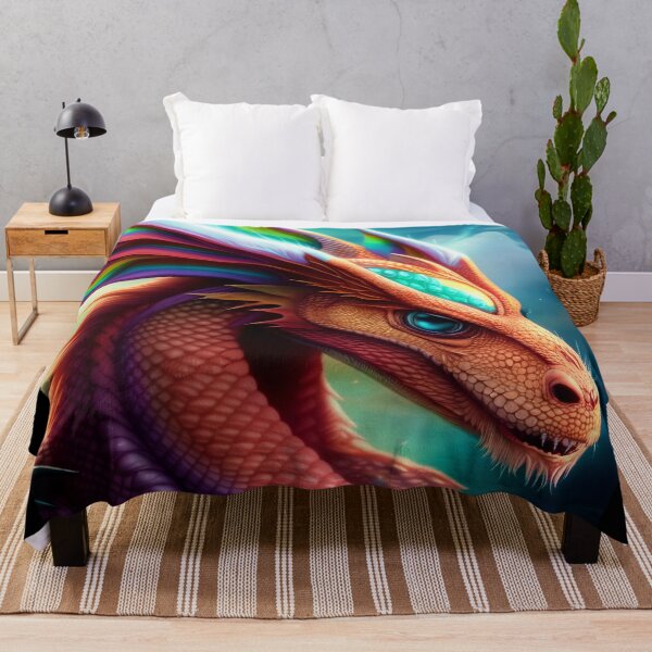 Item preview, Rainbow Dragon with Orange Scales and Blue Eyes designed and sold by dragynrain.