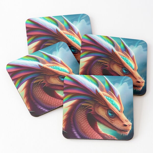 Item preview, Rainbow Dragon with Orange Scales and Blue Eyes designed and sold by dragynrain.