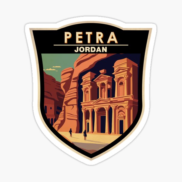 Vista previa del artículo con la obra «Insignia de arte de viaje de Petra Jordan», diseñado y vendido por KrisSidDesigns.