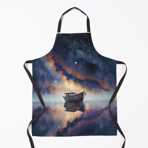 Item preview, Small boat on a lake underneath stars designed and sold by BrittanyAllen3.