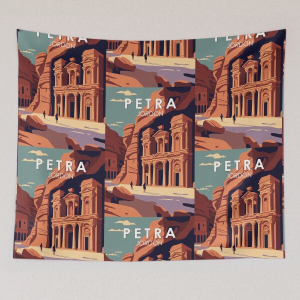 Item preview, Petra Jordan Travel Art Vintage designed and sold by KrisSidDesigns.