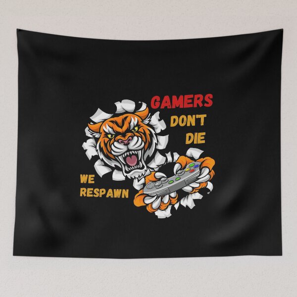 Item preview, Gamers Don't Die Essential T-Shirt designed and sold by TamouStyle.