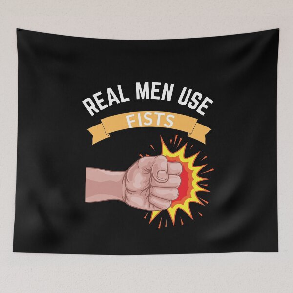 Item preview, real men use fists designed and sold by koki4you.