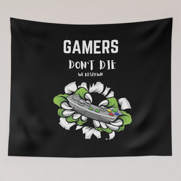 Item preview, Gamers Don't Die Essential T-Shirt designed and sold by TamouStyle.