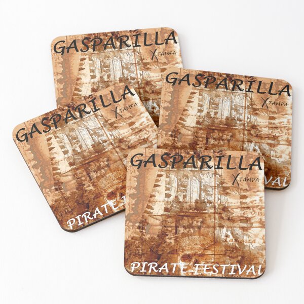 Aperçu de l'œuvre Affiche de la carte au trésor de Gasparilla créée et vendue par David Lee Thompson.
